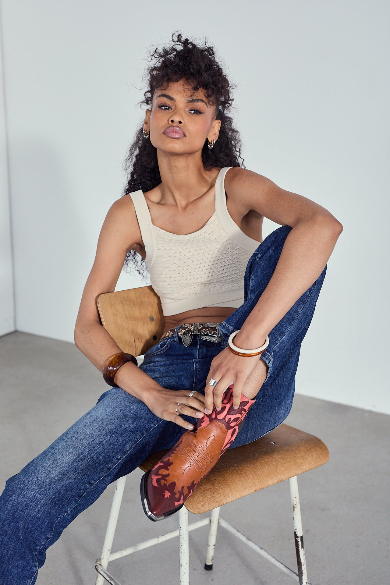 

Jeans droit cropped Femme Rhea medlin | Freeman T. Porter