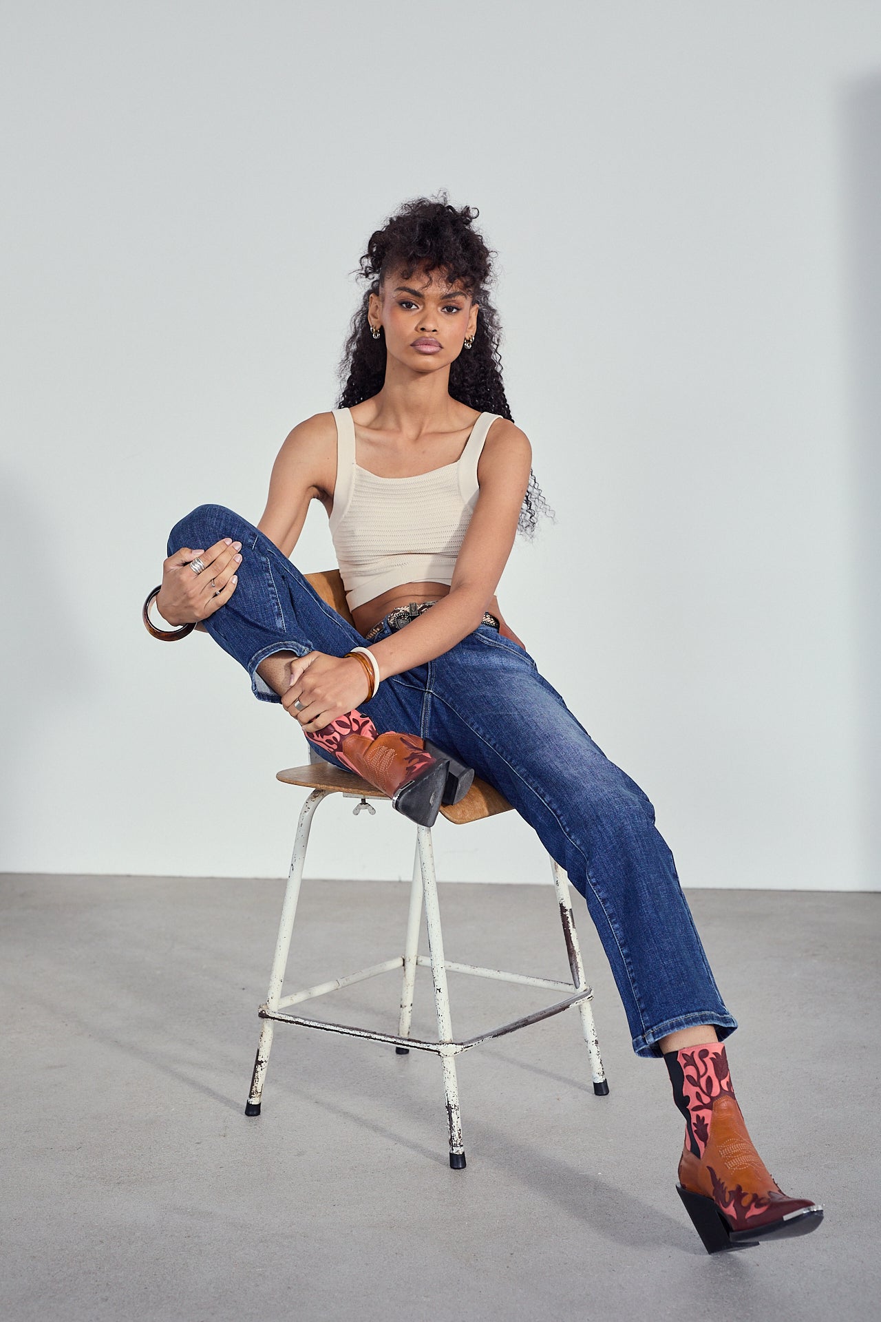 

Jeans droit cropped Femme Rhea medlin | Freeman T. Porter