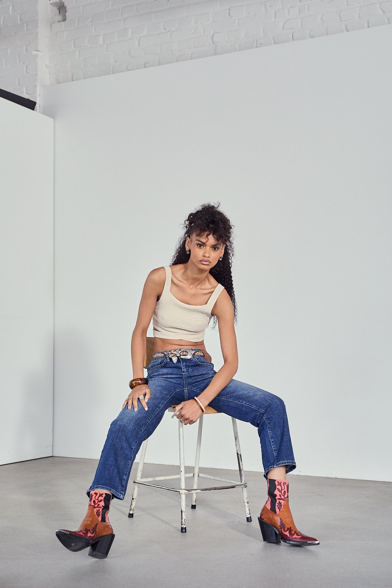 

Jeans droit cropped Femme Rhea medlin | Freeman T. Porter