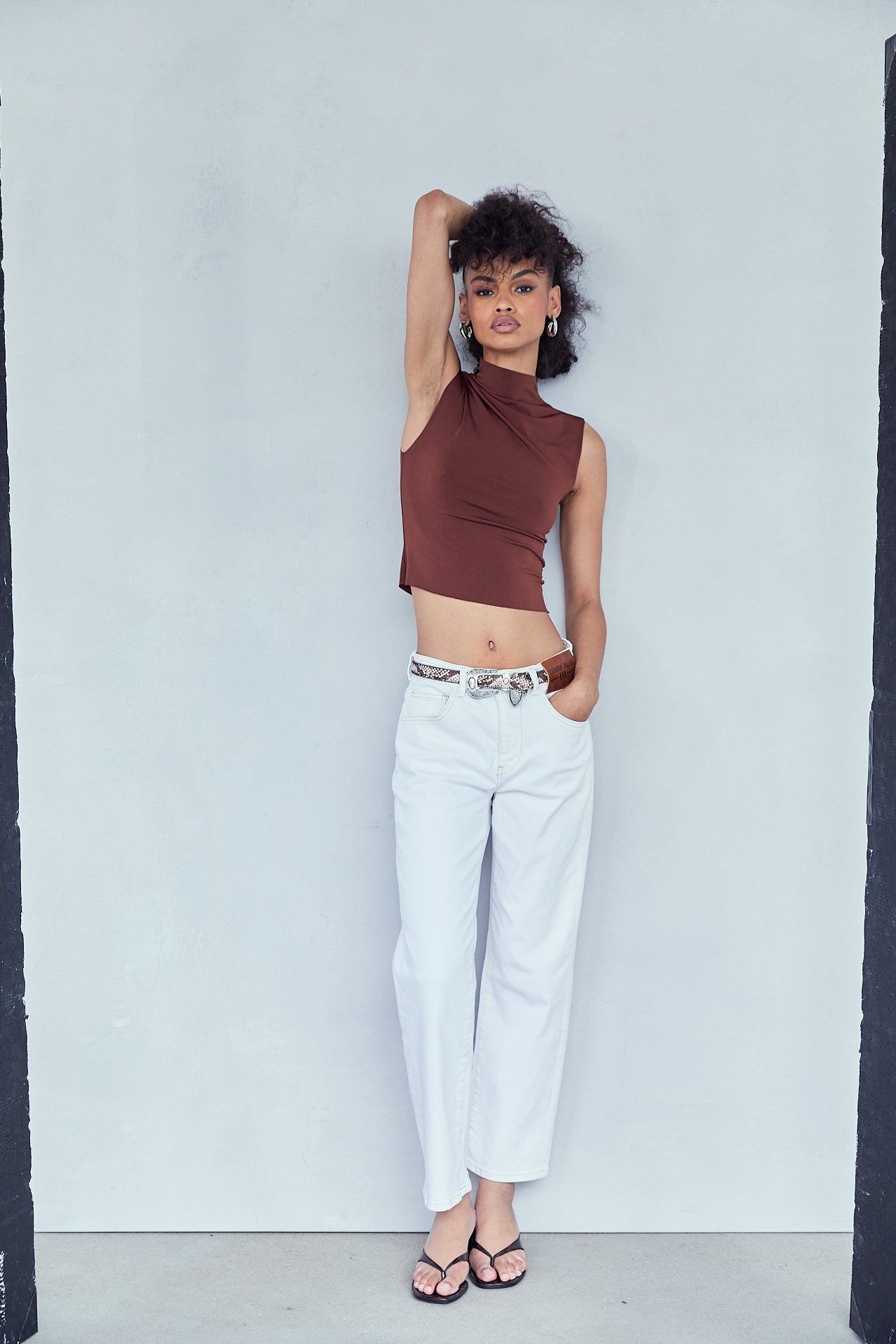 

Pantalon droit cropped Femme Rhea Lousia off white | Freeman T. Porter
