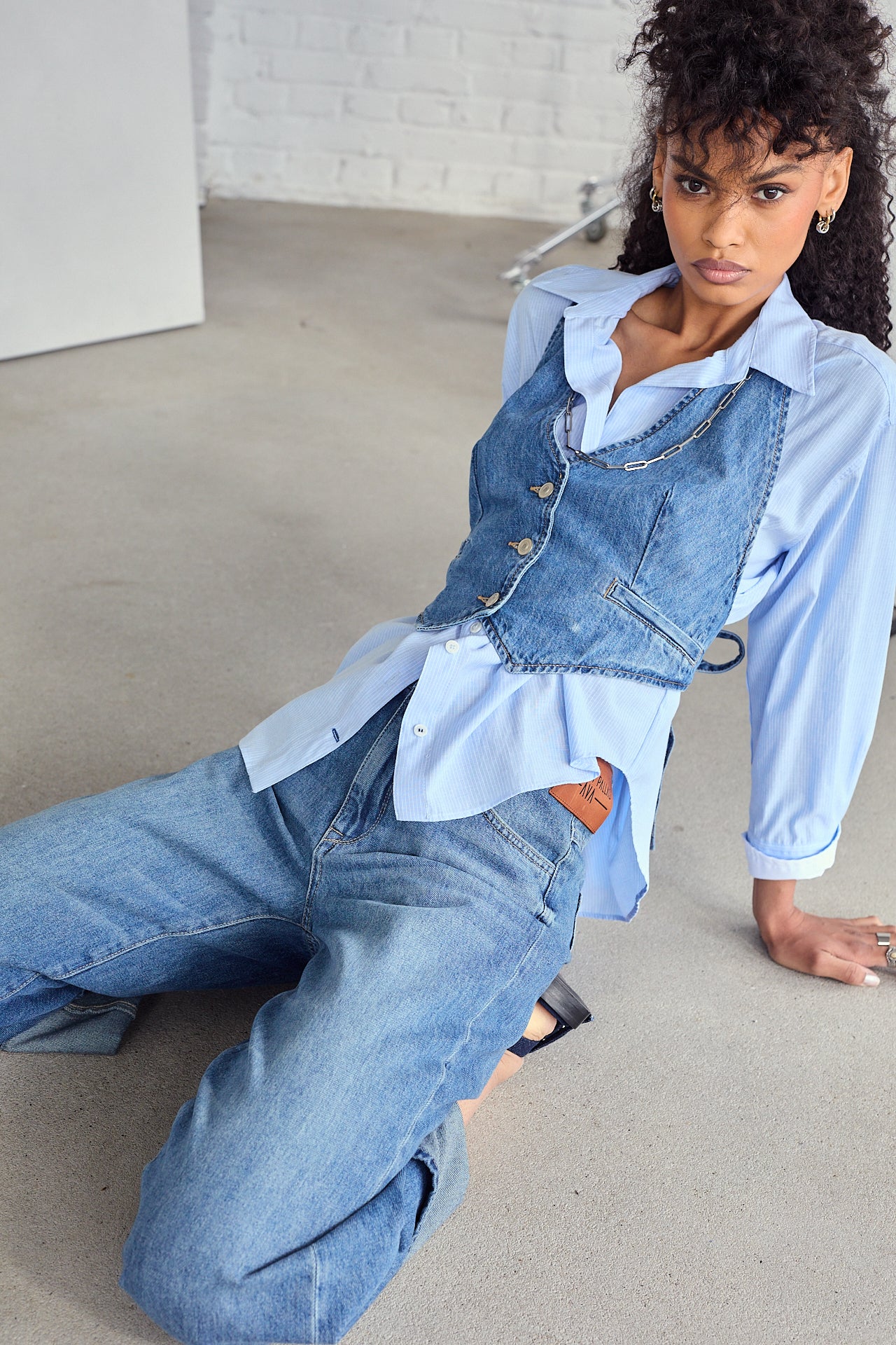 

Jeans wide leg Femme Kaliop midnight | Freeman T. Porter