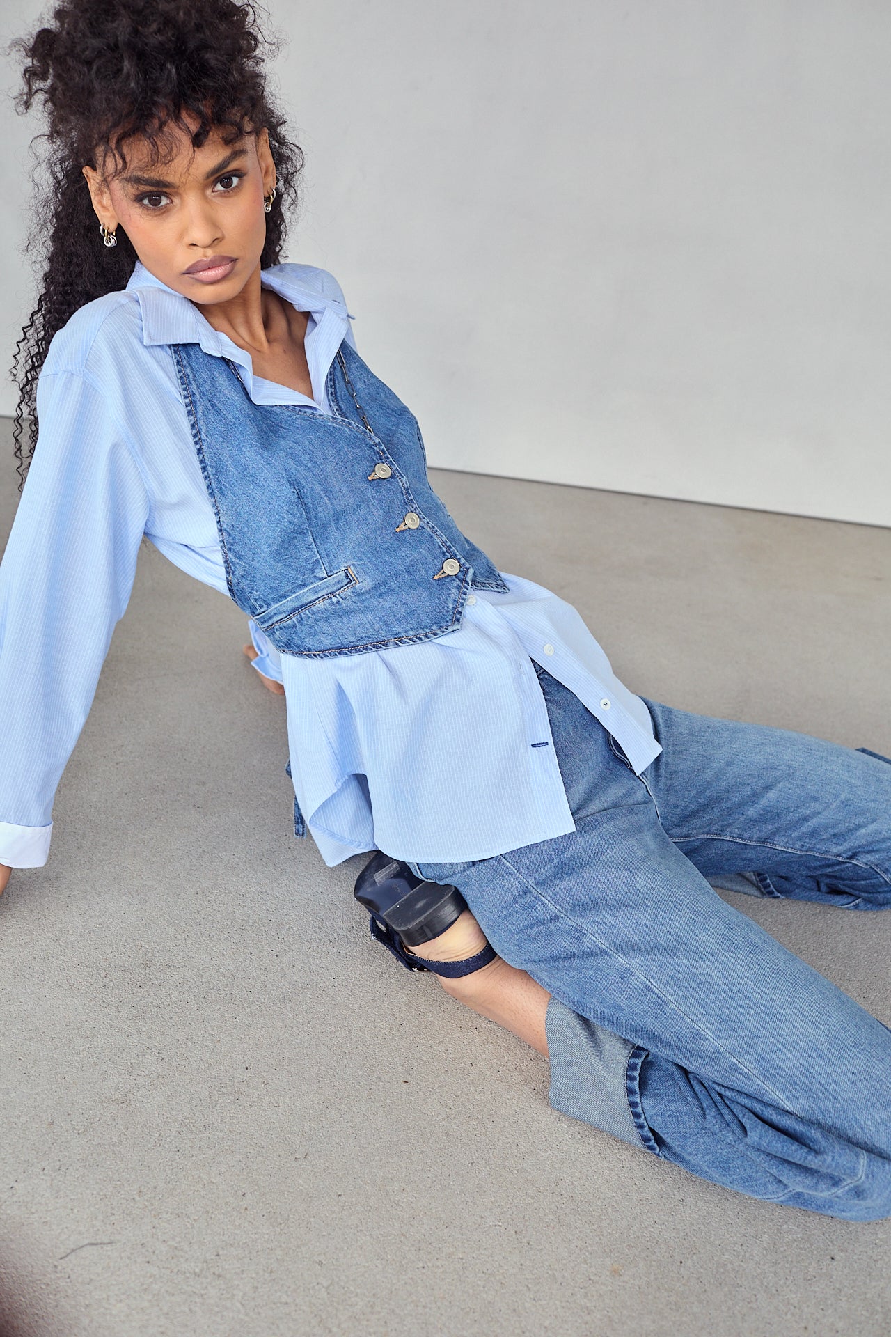 

Jeans wide leg Femme Kaliop midnight | Freeman T. Porter