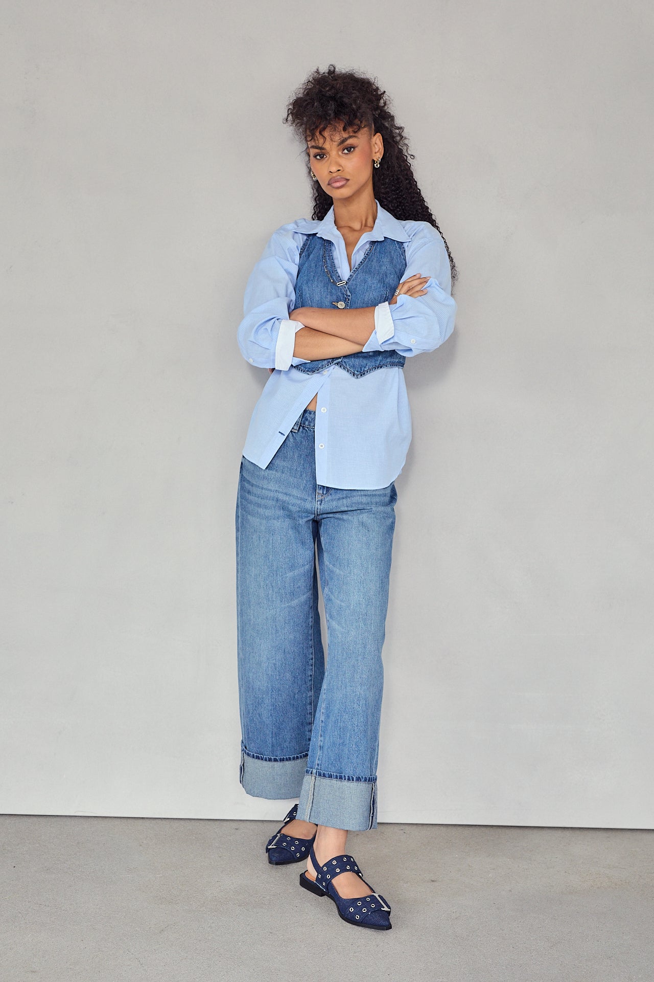

Jeans wide leg Femme Kaliop midnight | Freeman T. Porter