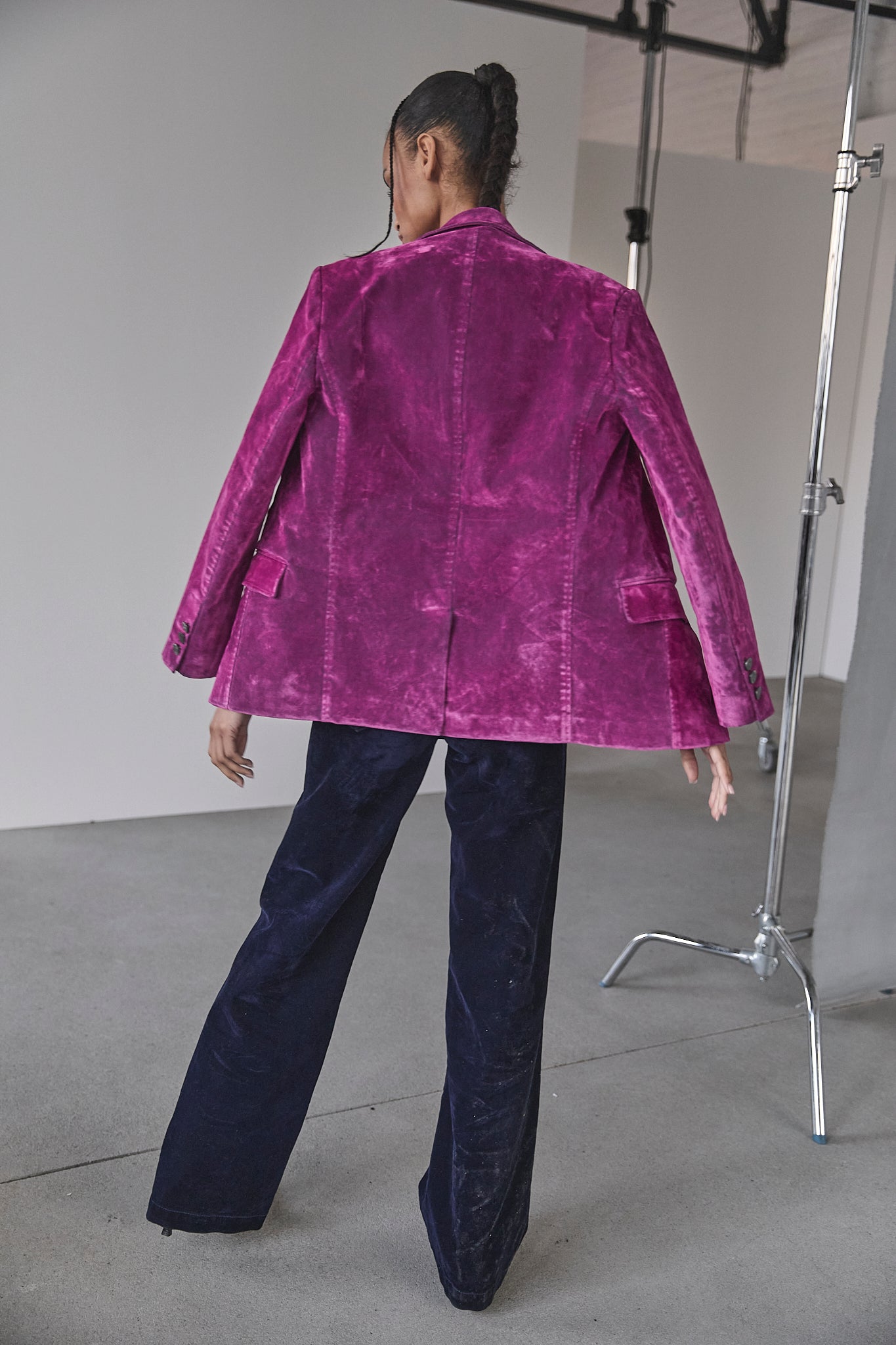 
              

Flocked velvet blazer Women Gaia fuchsia | Freeman T. Porter
            