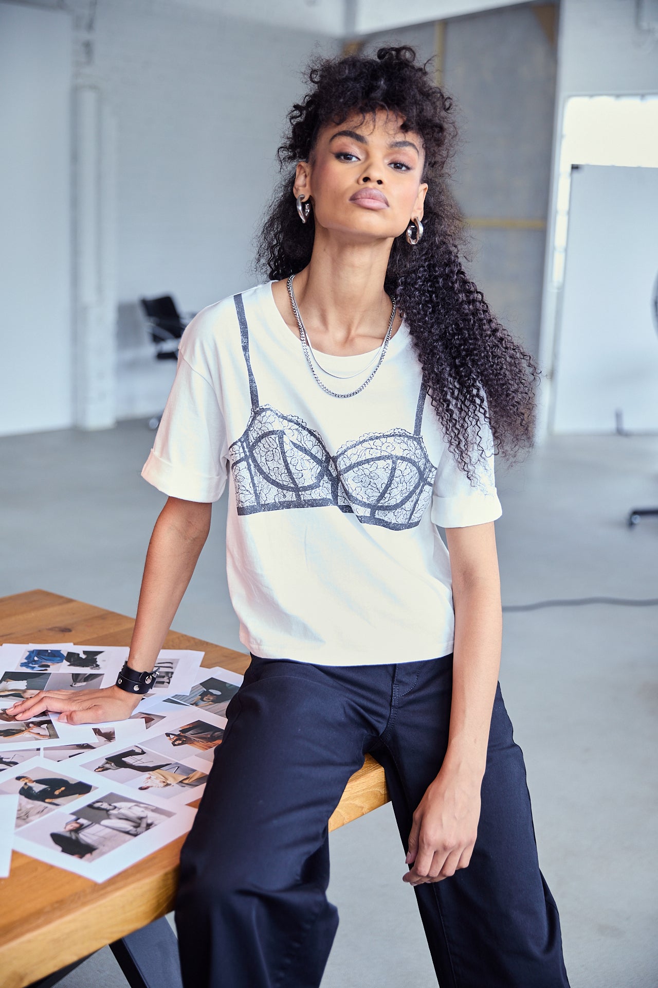 

T-Shirt imprimé Femme Electra Bra white | Freeman T. Porter